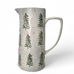 Potter’s Studio Forest Tree Stoneware Pitcher | Rustic Farmhouse Decor